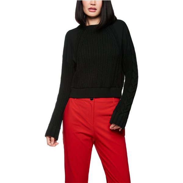 Marc Cain Strickpullover Ski is the Limit Premium Damenmode aus reiner Wolle mit modischer Struktur, gerader Schnitt