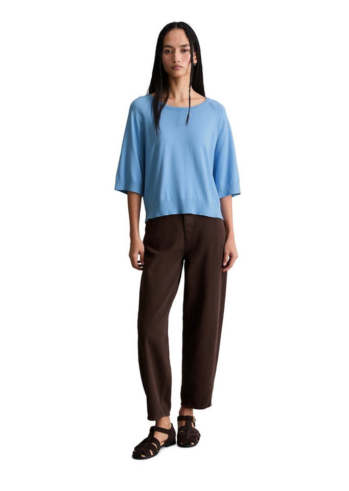 Marc O'Polo DENIM Kurzarmpullover relaxed aus weichem Organic-Cotton-Modal-Mix – Bild 4 von 5