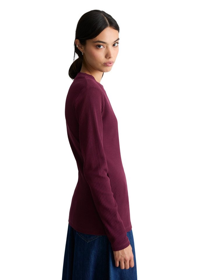 Marc O'Polo DENIM Langarmshirt aus Rippjersey – Bild 2 von 5