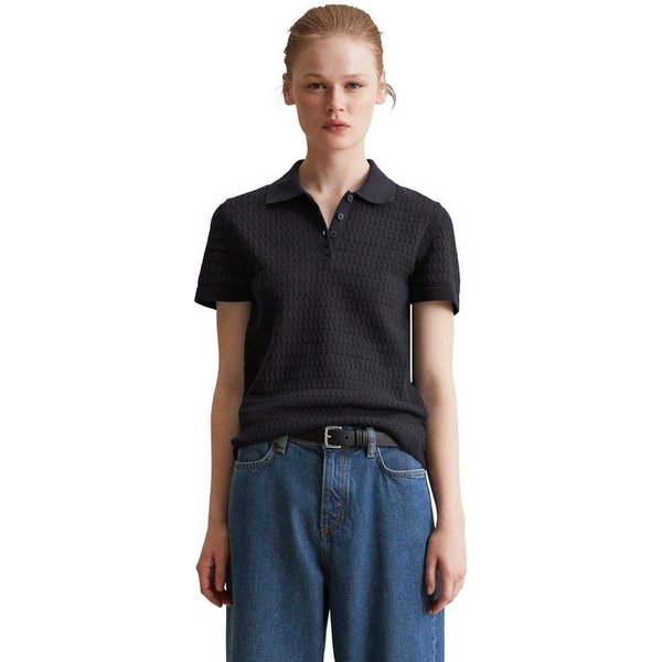 Marc O'Polo DENIM Poloshirt aus Strick, modisches Muster, regular