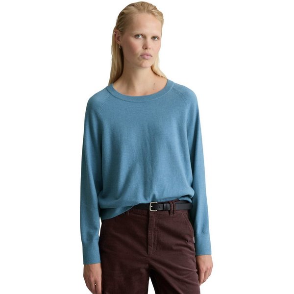 Marc O'Polo DENIM Rundhalspullover regular fit, Strick, aus Soft Cotton Stretch, Raglanärmel