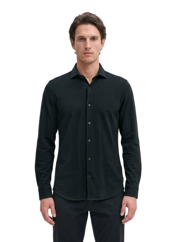 Marc O'Polo Langarmhemd Shaped Fit, mit feiner Piqué-Struktur – Bild 2 von 5