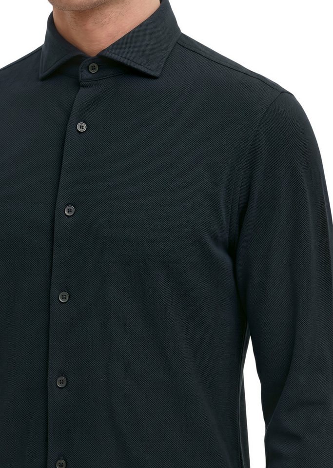 Marc O'Polo Langarmhemd Shaped Fit, mit feiner Piqué-Struktur – Bild 5 von 5
