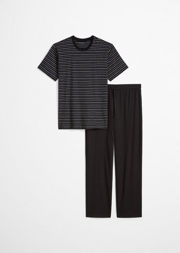 Marc O'Polo Pyjama aus Baumwoll-Jersey, lockere Passform – Bild 2 von 4