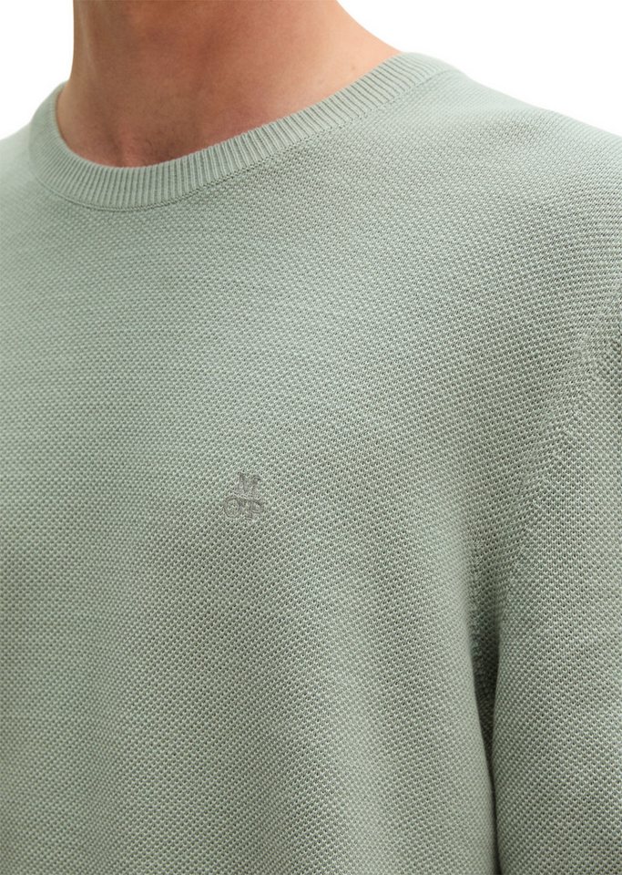 Marc O'Polo Rundhalspullover aus Bio-Baumwoll-Piqué – Bild 4 von 5