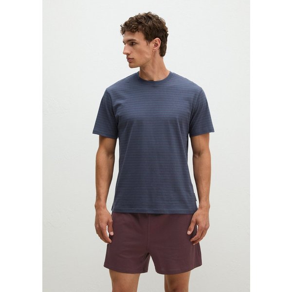Marc O'Polo Shorty aus Baumwoll-Jersey, mit geometrischen Prints und feinen Streifen