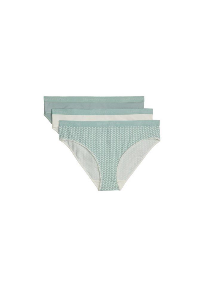 Marc O'Polo Slip Essentials (3er Pack) mit elastischem Logobund, uni und gestreift – Bild 2 von 5