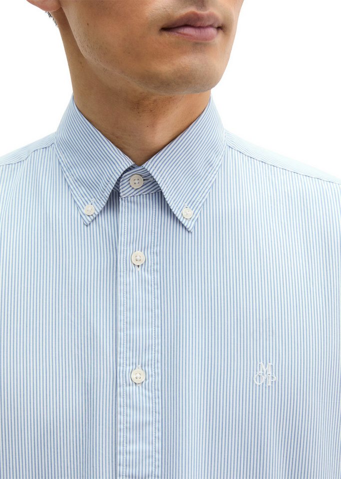 Marc O'Polo Streifenhemd regular Fit, Bio-Baumwolle, Button-down-Kragen – Bild 3 von 5