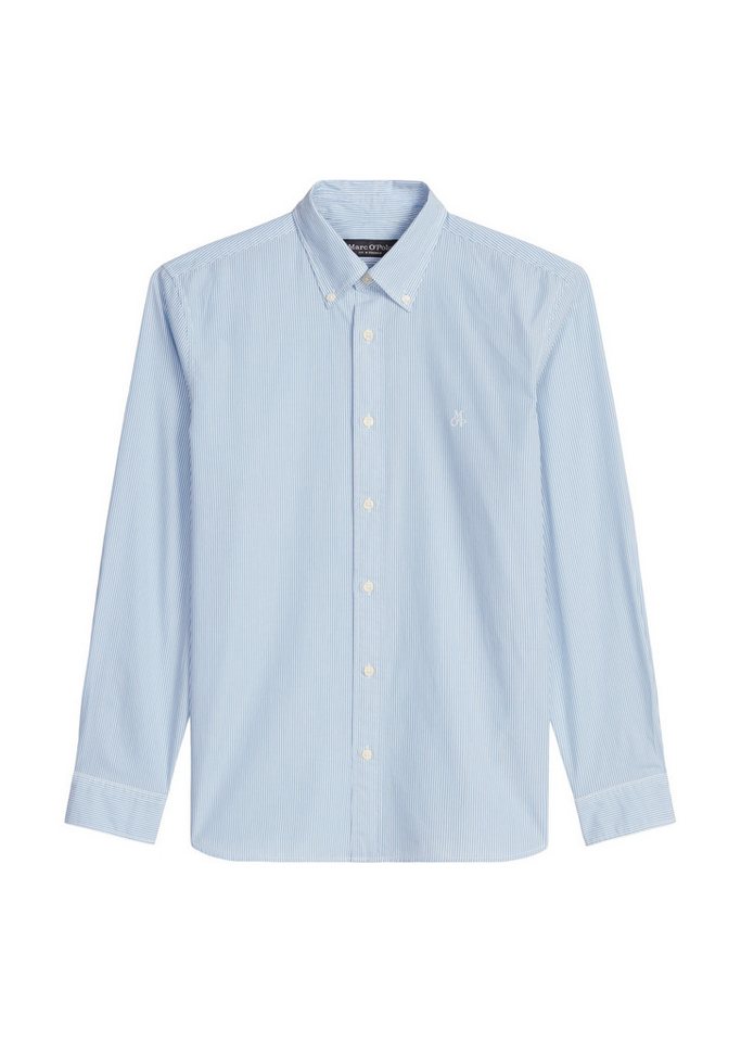 Marc O'Polo Streifenhemd regular Fit, Bio-Baumwolle, Button-down-Kragen – Bild 5 von 5