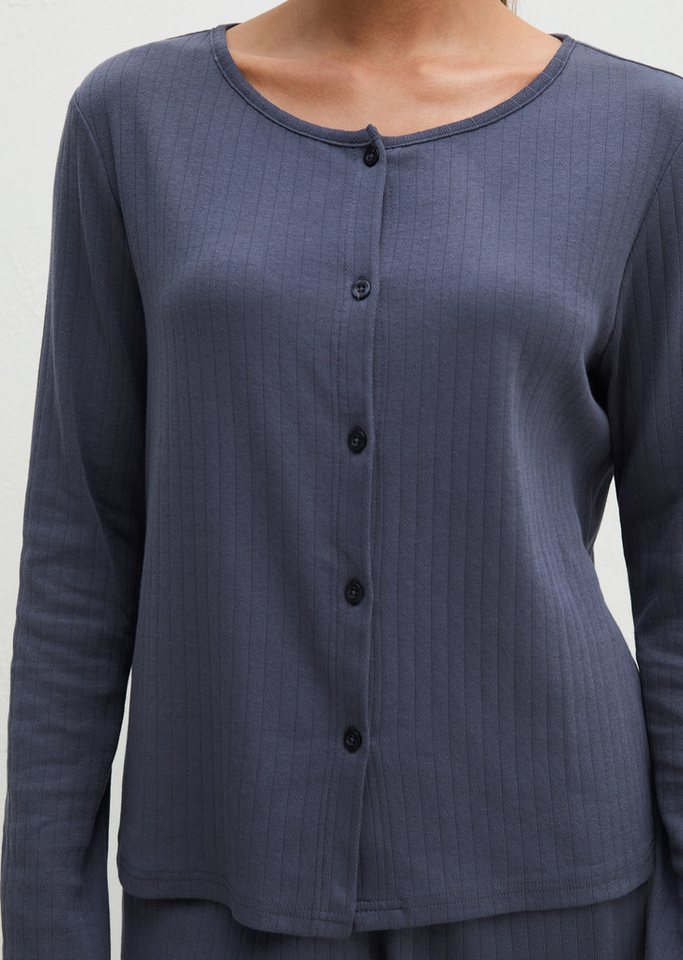 Marc O'Polo Strickjacke bequeme Passform, für Homewear, mit Knopfleiste – Bild 3 von 4