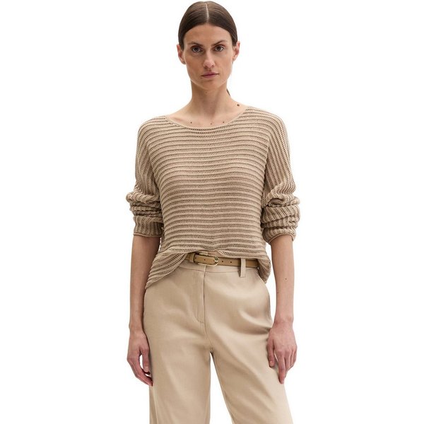 Marc O'Polo Strickpullover aus Bio-Baumwolle-Leinen-Mix