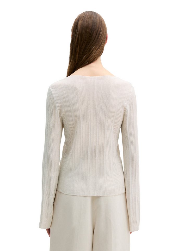 Marc O'Polo Strickpullover aus edlem Viskose-Leinen-Mix – Bild 3 von 5