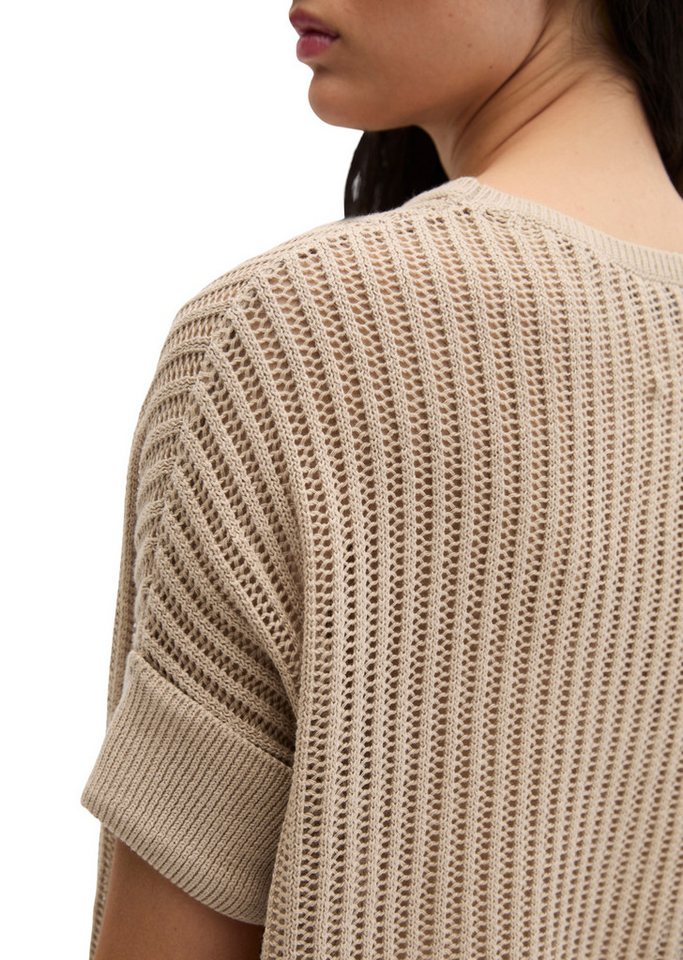 Marc O'Polo Strickpullover aus Organic Cotton-Leinen-Mix – Bild 4 von 5