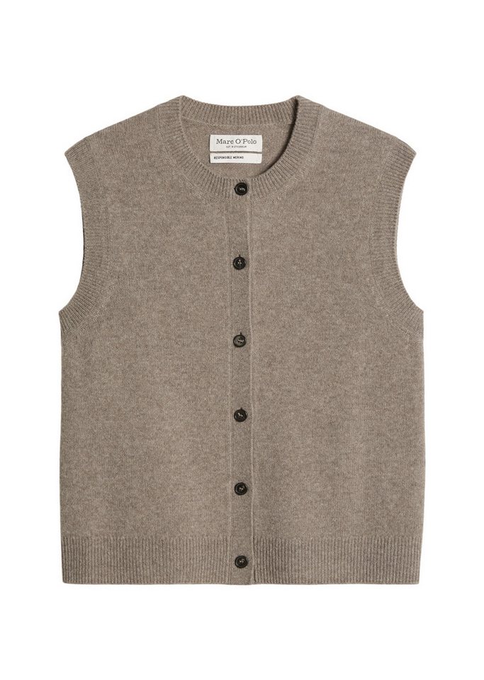 Marc O'Polo Strickweste aus flauschiger Lambswool – Bild 3 von 3