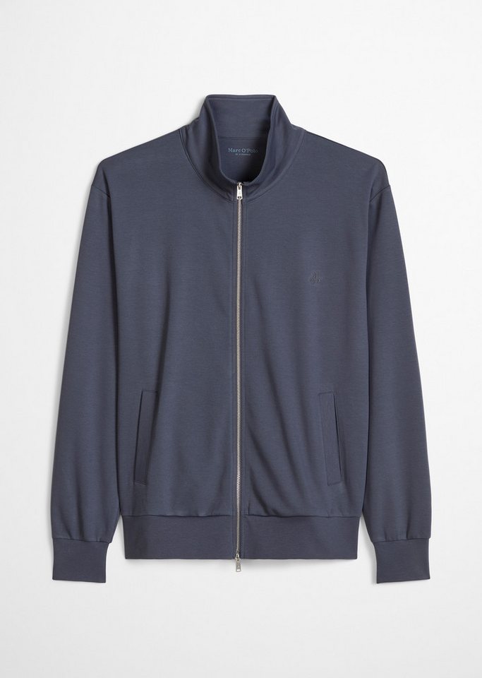 Marc O'Polo Sweatjacke mit Stehkragen, für Homewear, aus Interlock, lockere Passform – Bild 2 von 4