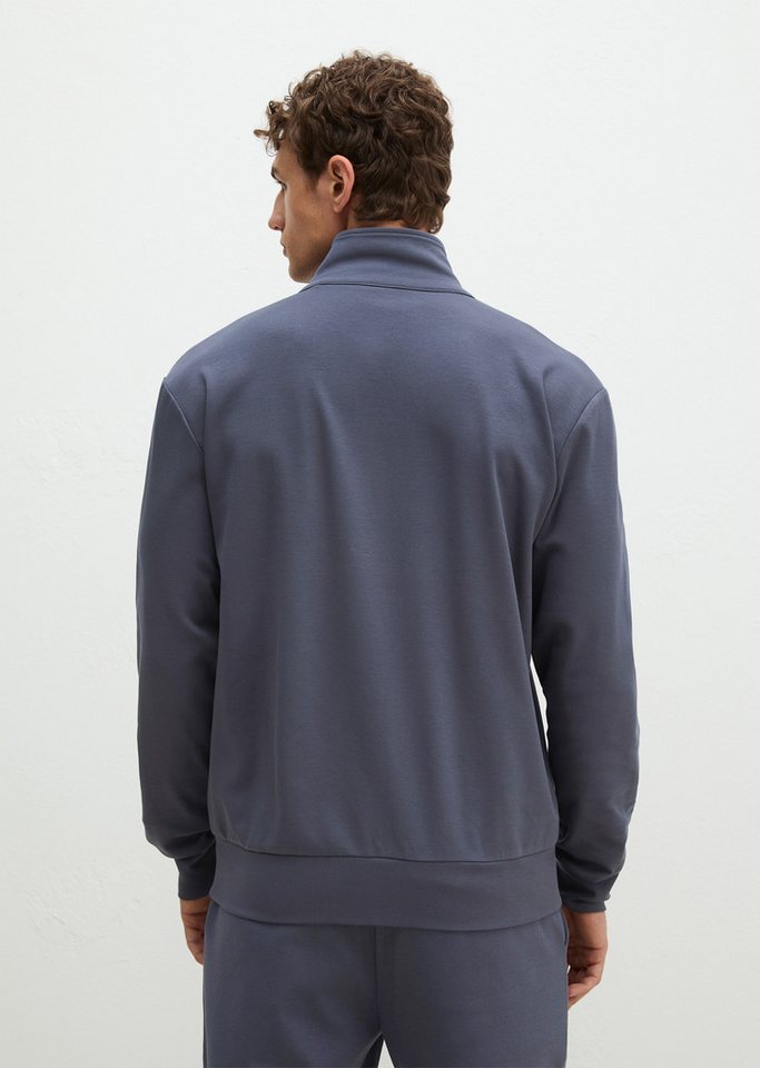 Marc O'Polo Sweatjacke mit Stehkragen, für Homewear, aus Interlock, lockere Passform – Bild 4 von 4