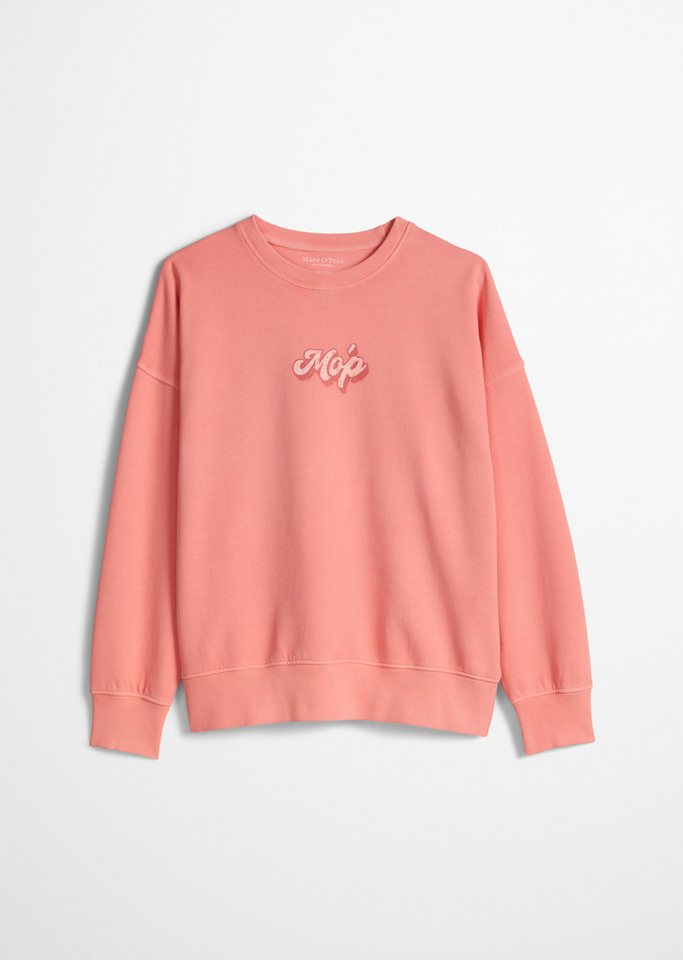 Marc O'Polo Sweatshirt angeraute Innenseite, modischer Rückenprint, normale Passform – Bild 3 von 5