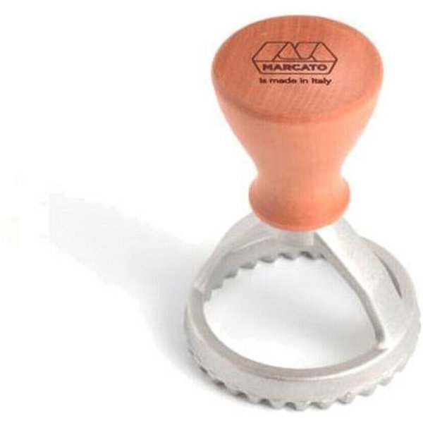 Marcato Ravioliform Ravioli Ausstecher 5,8 cm natur, (1-tlg), Ravioli Ausstecher, Ø5,8cm, Aluminiumdruckguss, braun