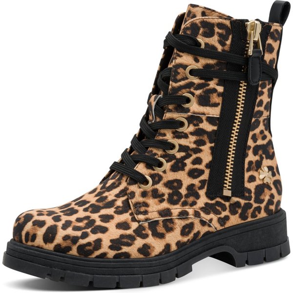 MARCO TOZZI by GMK Schnürboots, Blockabsatz, Schnürstiefelette im Animal Look
