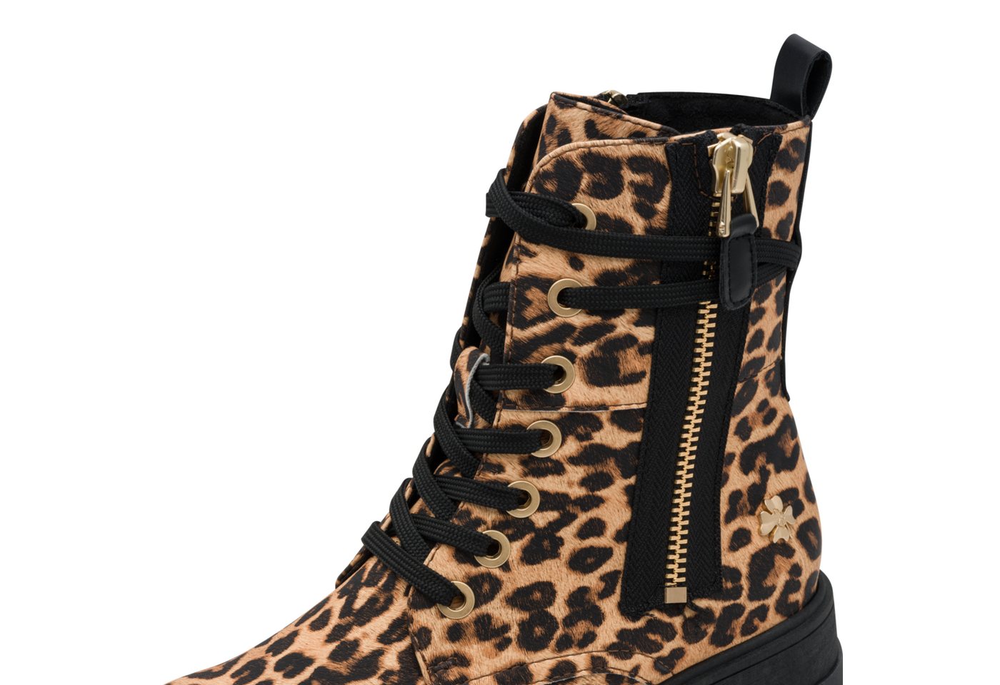 MARCO TOZZI by GMK Schnürboots, Blockabsatz, Schnürstiefelette im Animal Look – Bild 5 von 5