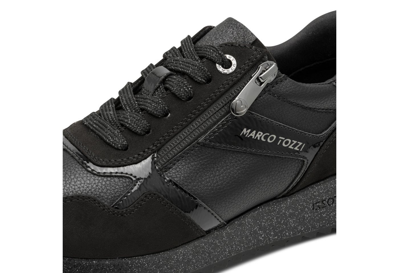 MARCO TOZZI Keilsneaker Freizeitschuh, Schnürer im stylischen Materialmix – Bild 2 von 5