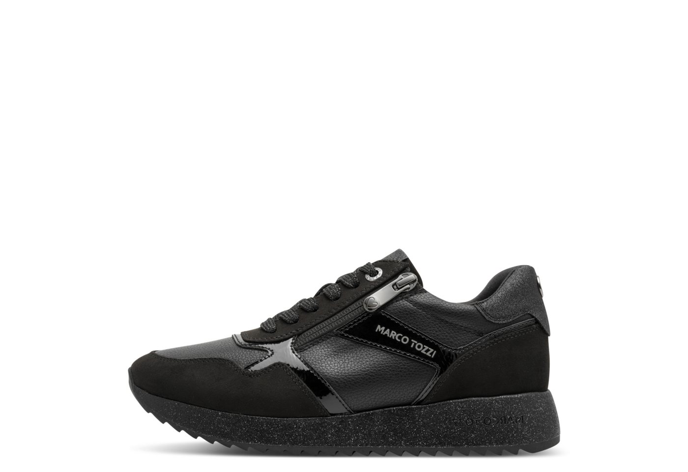 MARCO TOZZI Keilsneaker Freizeitschuh, Schnürer im stylischen Materialmix – Bild 5 von 5