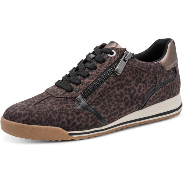 MARCO TOZZI Keilsneaker Freizeitschuh, Schnürschuh mit angesagtem Animal-Prints