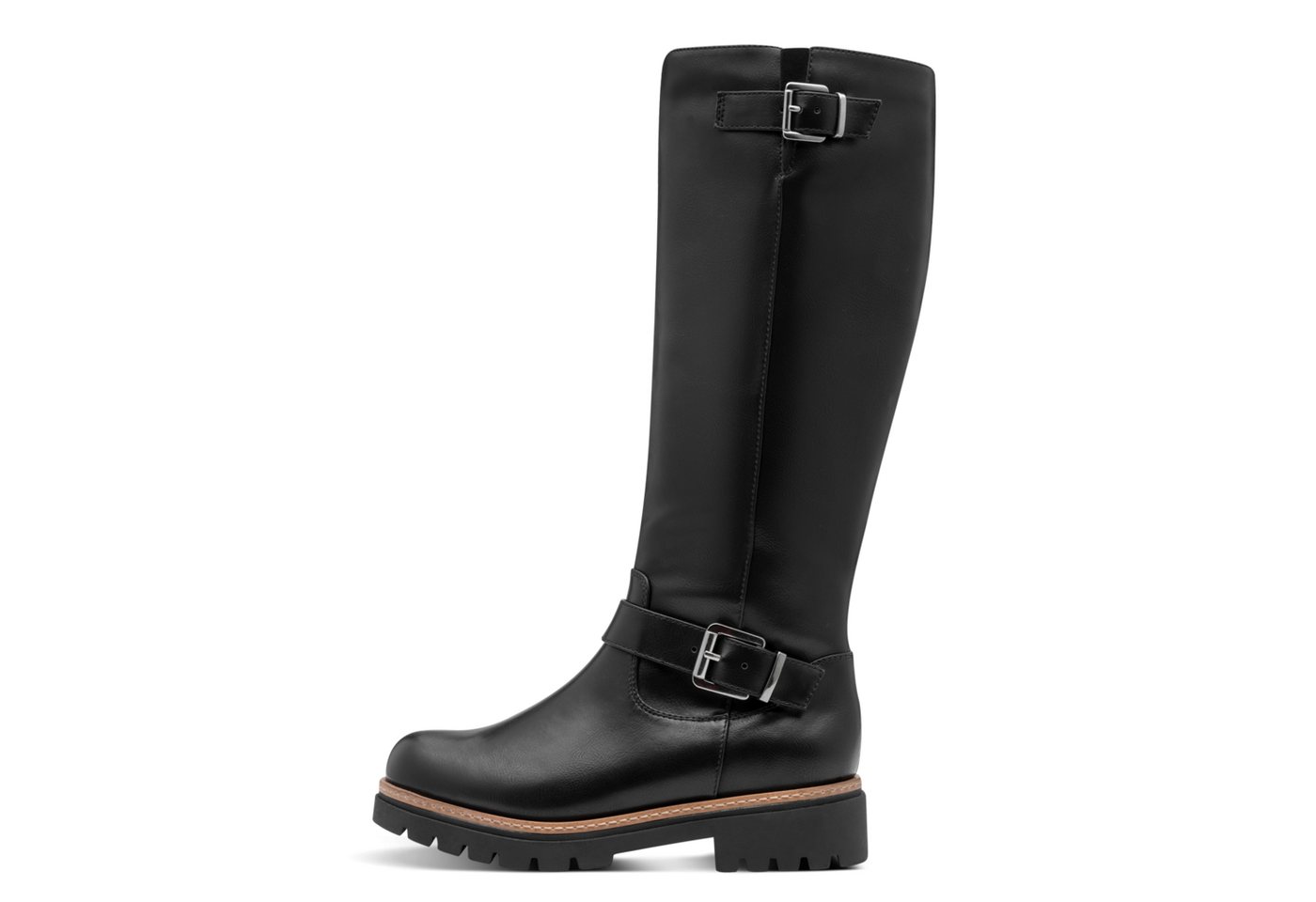 MARCO TOZZI Winterstiefel, Blockabsatz, Langschaftstiefel mit Zierschnallen – Bild 5 von 5