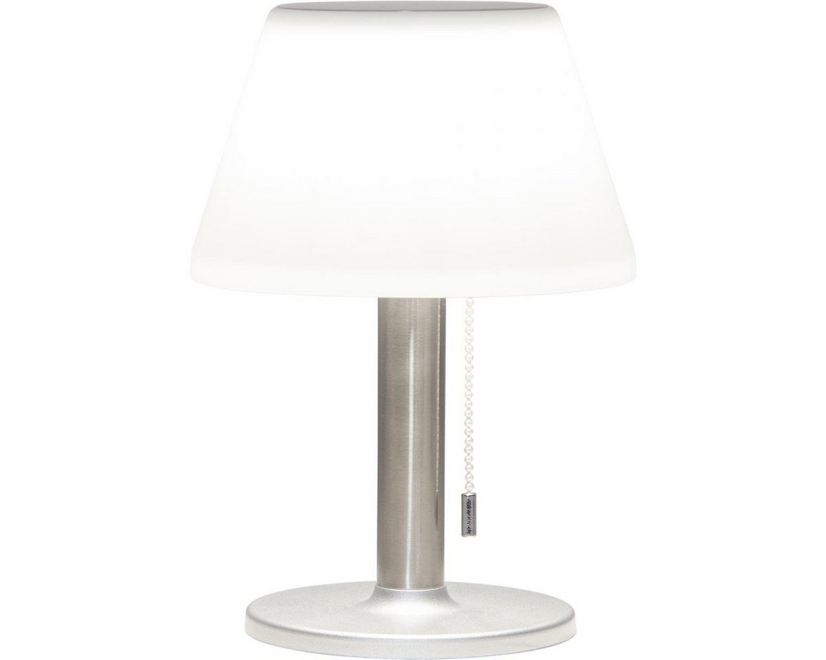 MARELIDA LED Außen-Tischleuchte LED Solar Tischleuchte H: 28cm 3 Helligkeitsstufen für Terrasse Balkon, LED Classic, warmweiß (2100K bis 3000K) – Bild 4 von 5