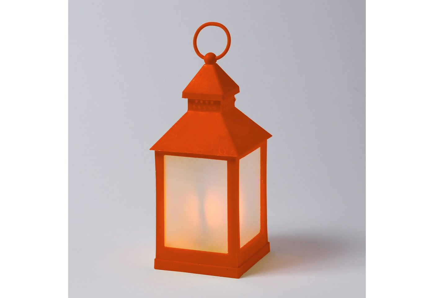 MARELIDA LED Laterne LED Laterne mit Flammeneffekt flackernd 24cm Batteriebetrieb orange, LED Classic, ultra-warmweiß / bernstein (1800K bis 2100K) – Bild 3 von 5