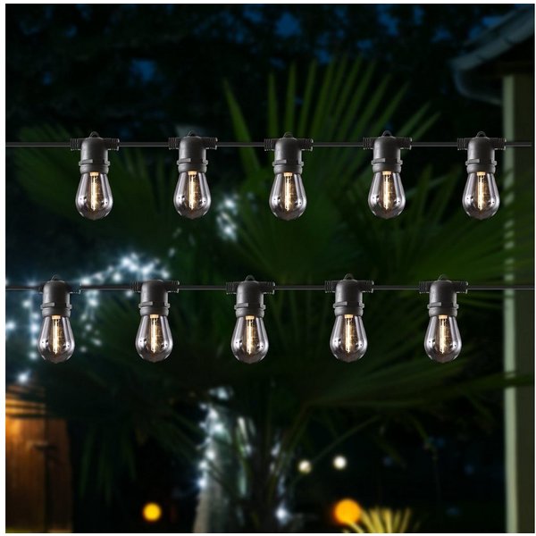 MARELIDA LED-Lichterkette LED Solar Lichterkette Glühbirne 4,5m 3Leuchtmodi Garten Balkon Zirkus, 10-flammig
