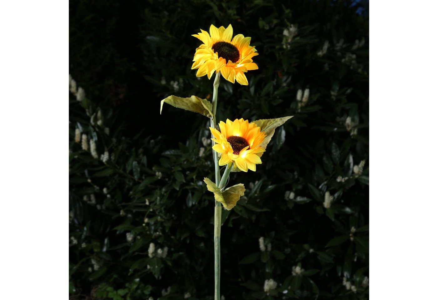 MARELIDA LED Solarleuchte LED Solar Gartenstecker Sonnenblume Solarstab Garten Beetstecker, LED Classic, warmweiß (2100K bis 3000K) – Bild 2 von 5