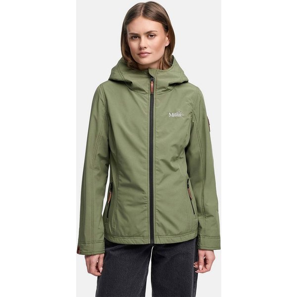 Marikoo Outdoorjacke Brombeere Sportliche Übergangsjacke mit Kapuze und schützendem Kragen