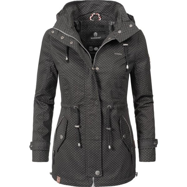 Marikoo Outdoorjacke Nyokoo modische Baumwoll Übergangsjacke mit großer Kapuze