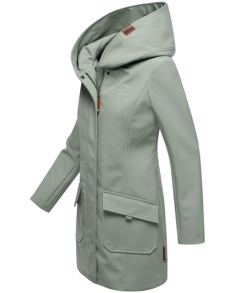 Marikoo Softshelljacke Softshelljacke Mayleen – Damen Übergangsjacke mit Kapuze und Taillierter Schnitt, hoher Tragekomfort und stilvolle Details – Bild 3 von 5