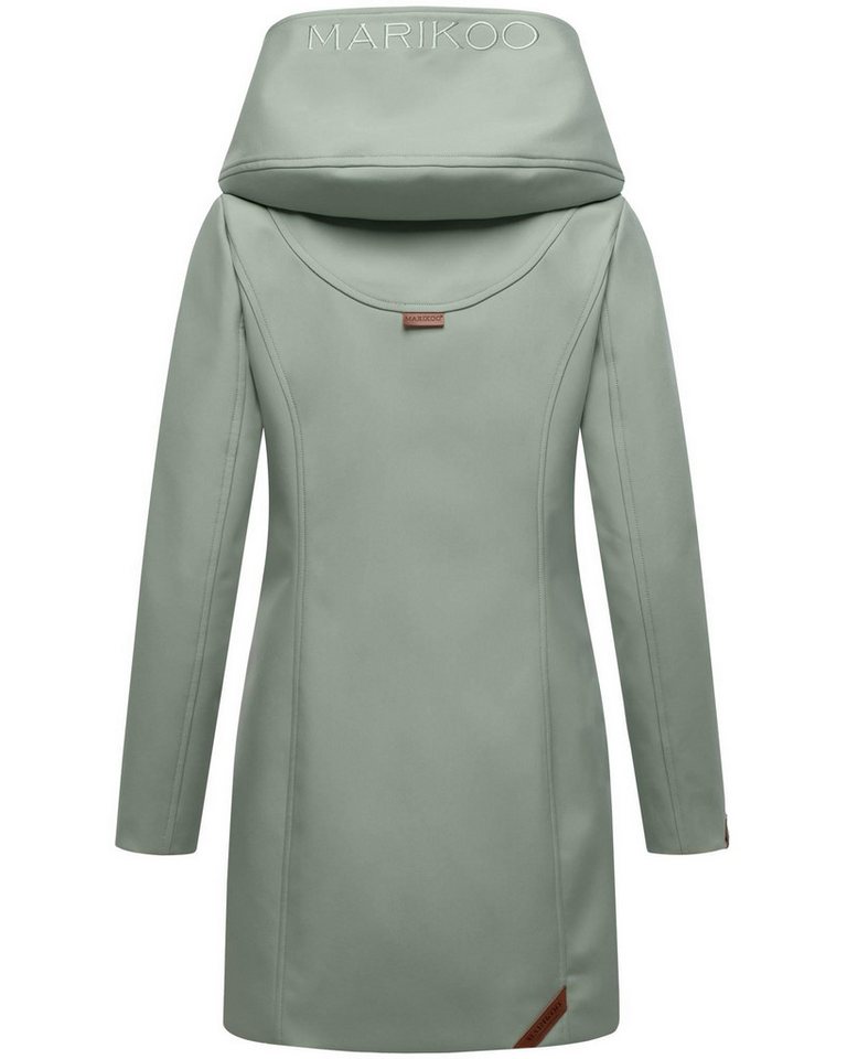 Marikoo Softshelljacke Softshelljacke Mayleen – Damen Übergangsjacke mit Kapuze und Taillierter Schnitt, hoher Tragekomfort und stilvolle Details – Bild 4 von 5