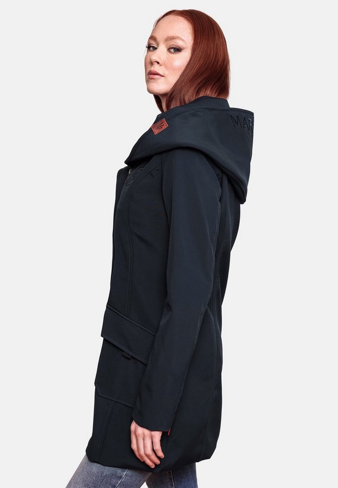 Marikoo Softshelljacke Softshelljacke Mayleen – Damen Übergangsjacke mit Kapuze und Taillierter Schnitt, hoher Tragekomfort und stilvolle Details – Bild 3 von 5