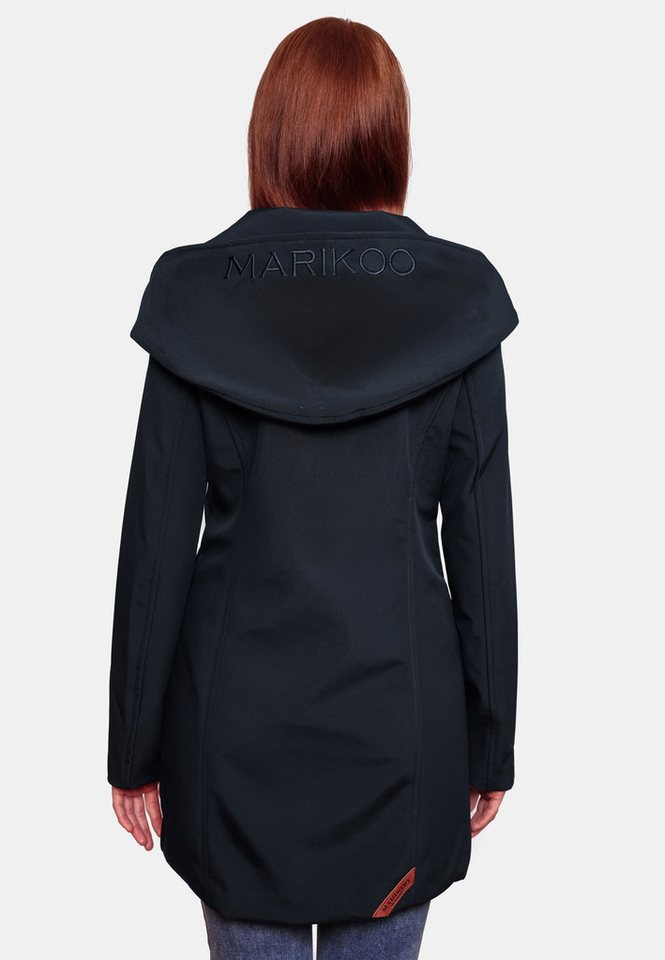 Marikoo Softshelljacke Softshelljacke Mayleen – Damen Übergangsjacke mit Kapuze und Taillierter Schnitt, hoher Tragekomfort und stilvolle Details – Bild 4 von 5