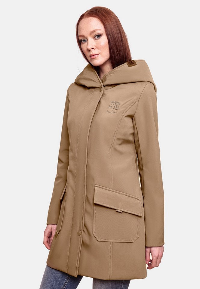 Marikoo Softshelljacke Softshelljacke Mayleen – Damen Übergangsjacke mit Kapuze und Taillierter Schnitt, hoher Tragekomfort und stilvolle Details – Bild 3 von 5
