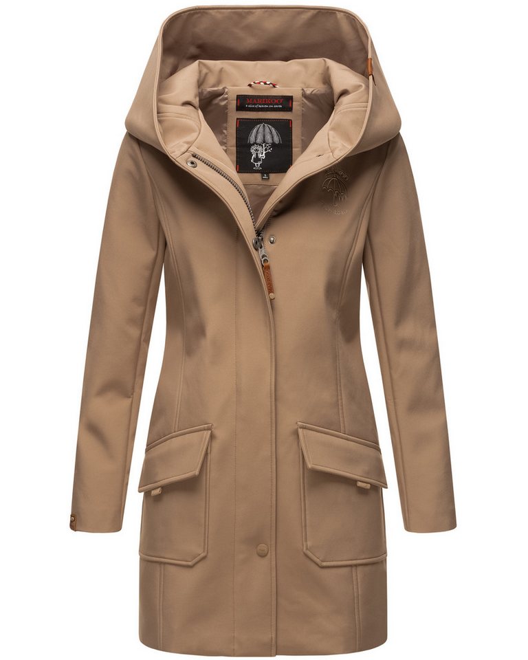 Marikoo Softshelljacke Softshelljacke Mayleen – Damen Übergangsjacke mit Kapuze und Taillierter Schnitt, hoher Tragekomfort und stilvolle Details – Bild 5 von 5