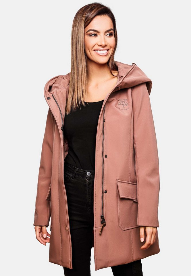 Marikoo Softshelljacke Softshelljacke Mayleen – Damen Übergangsjacke mit Kapuze und Taillierter Schnitt, hoher Tragekomfort und stilvolle Details – Bild 2 von 5