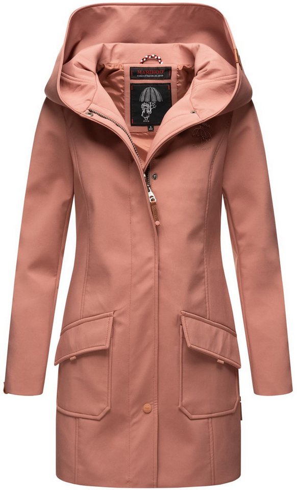 Marikoo Softshelljacke Softshelljacke Mayleen – Damen Übergangsjacke mit Kapuze und Taillierter Schnitt, hoher Tragekomfort und stilvolle Details – Bild 5 von 5