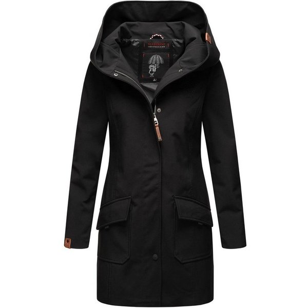 Marikoo Softshelljacke Softshelljacke Mayleen – Damen Übergangsjacke mit Kapuze und Taillierter Schnitt, hoher Tragekomfort und stilvolle Details