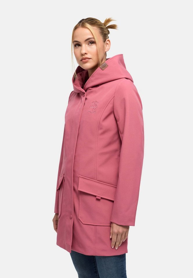Marikoo Softshelljacke Softshelljacke Mayleen – Damen Übergangsjacke mit Kapuze und mit großer Kapuze – Bild 2 von 5