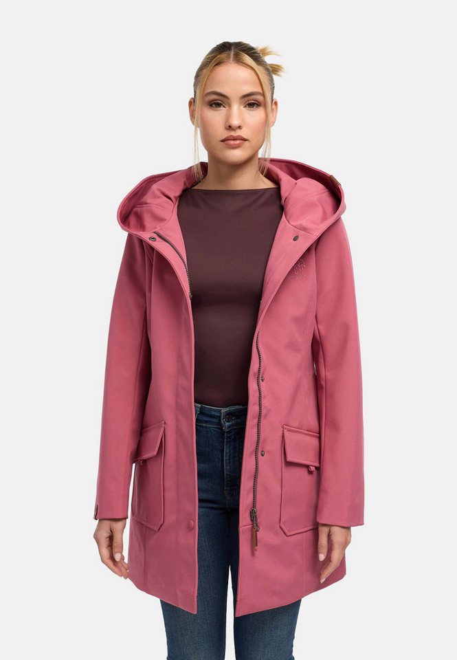 Marikoo Softshelljacke Softshelljacke Mayleen – Damen Übergangsjacke mit Kapuze und mit großer Kapuze – Bild 3 von 5