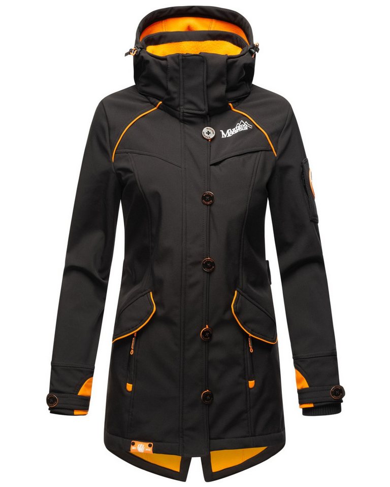 Marikoo Softshelljacke mit Kapuze – Outdoorjacke wind- und wasserabweisend Softshelljacke mit Fleecefutter und abnehmbarer Kapuze – Bild 2 von 5