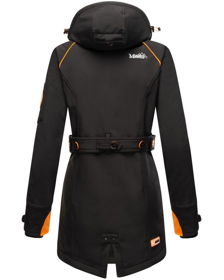 Marikoo Softshelljacke mit Kapuze – Outdoorjacke wind- und wasserabweisend Softshelljacke mit Fleecefutter und abnehmbarer Kapuze – Bild 5 von 5