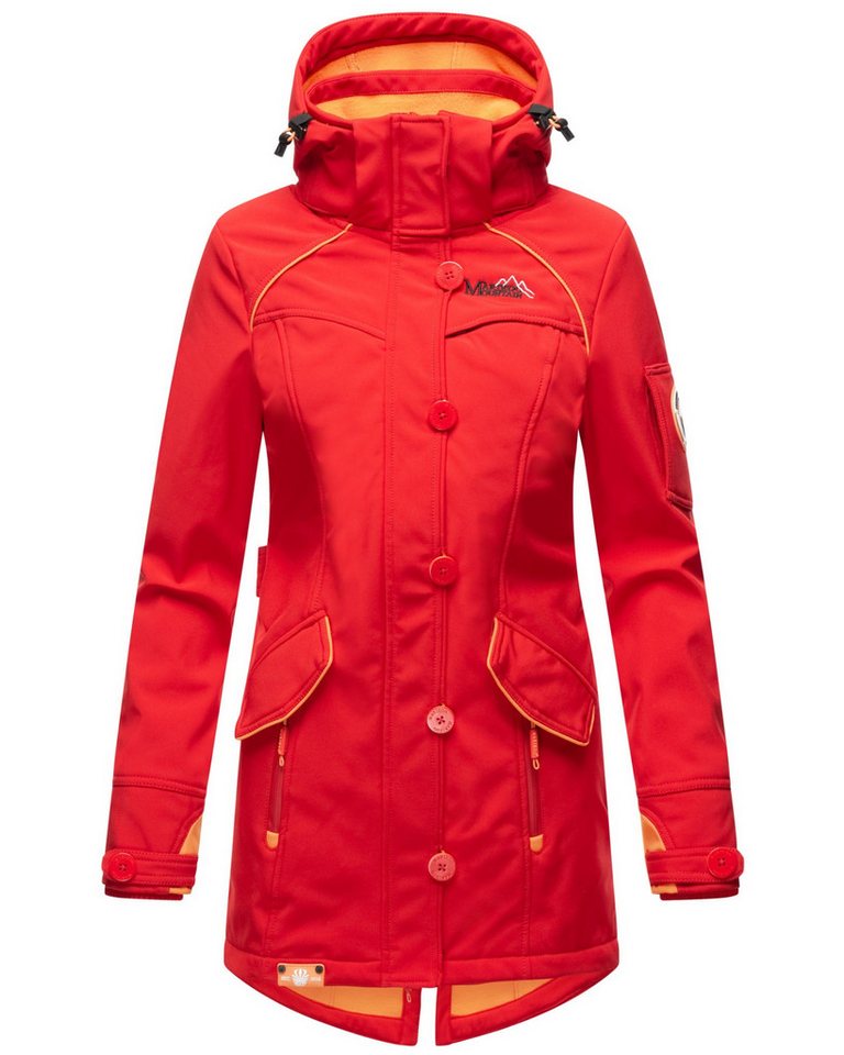 Marikoo Softshelljacke mit Kapuze – Outdoorjacke wind- und wasserabweisend Softshelljacke mit Fleecefutter und abnehmbarer Kapuze – Bild 2 von 5