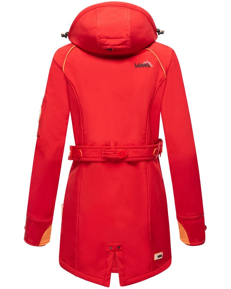 Marikoo Softshelljacke mit Kapuze – Outdoorjacke wind- und wasserabweisend Softshelljacke mit Fleecefutter und abnehmbarer Kapuze – Bild 5 von 5