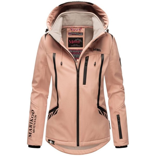 Marikoo Softshelljacke Mount-Cho-Oyu mit abnehmbarer Kapuze